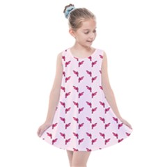 Pink Parrot Pattern Kids  Summer Dress by snowwhitegirl