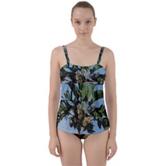 Palm Tree Twist Front Tankini Set by snowwhitegirl