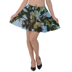 Palm Tree Velvet Skater Skirt by snowwhitegirl