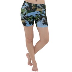 Palm Tree Lightweight Velour Yoga Shorts by snowwhitegirl