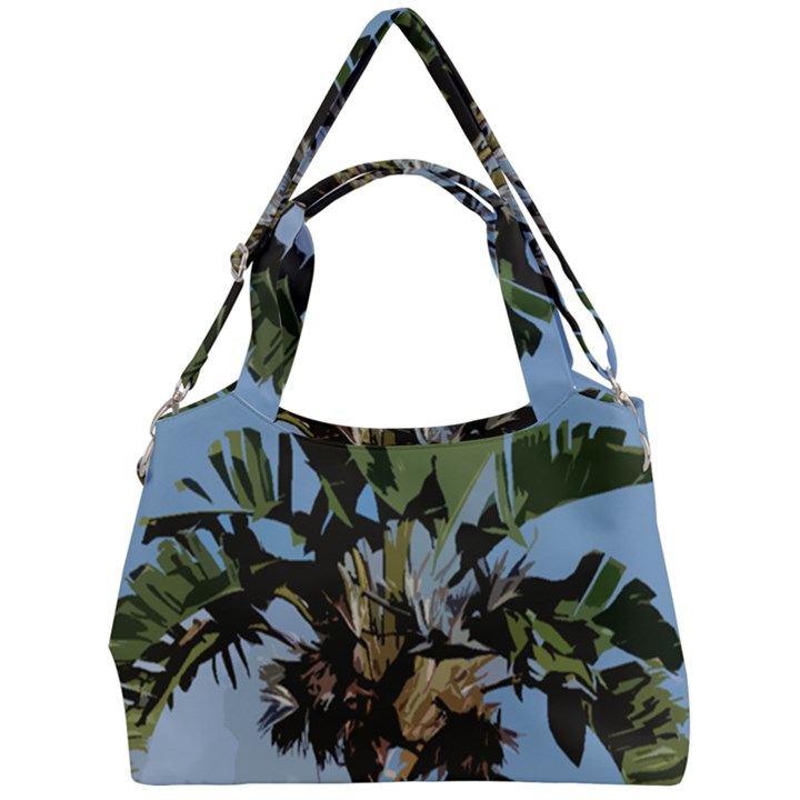 Palm Tree Double Compartment Shoulder Bag