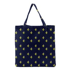 Peeled Banana On Blue Grocery Tote Bag by snowwhitegirl