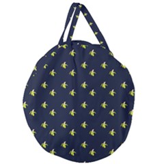 Peeled Banana On Blue Giant Round Zipper Tote by snowwhitegirl