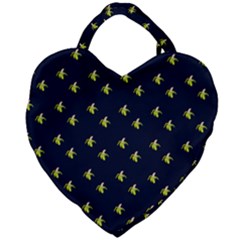 Peeled Banana On Blue Giant Heart Shaped Tote by snowwhitegirl