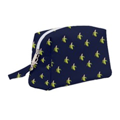 Peeled Banana On Blue Wristlet Pouch Bag (medium)