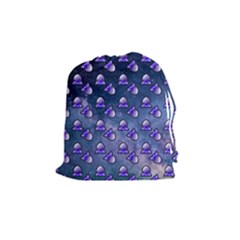 Kawaii Space Rocket Pattern Drawstring Pouch (medium) by snowwhitegirl