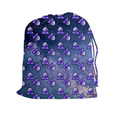 Kawaii Space Rocket Pattern Drawstring Pouch (xxl) by snowwhitegirl