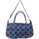 Blue Denim And Roses Removal Strap Handbag View2