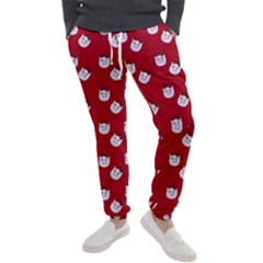 Lazy Bat One Red Pattern Men s Jogger Sweatpants