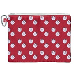 Lazy Bat One Red Pattern Canvas Cosmetic Bag (xxl) by snowwhitegirl