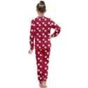 Lazy Bat One Red Pattern Kids  Long Sleeve Set  View2