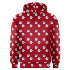 Lazy Bat One Red Pattern Men s Overhead Hoodie