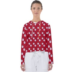 Lazy Bat One Red Pattern Women s Slouchy Sweat