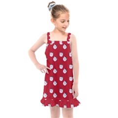 Lazy Bat One Red Pattern Kids  Overall Dress by snowwhitegirl