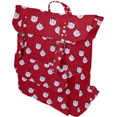 Lazy Bat One Red Pattern Buckle Up Backpack by snowwhitegirl