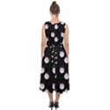 Lazy Bat On Black Pattern Midi Tie-Back Chiffon Dress View2