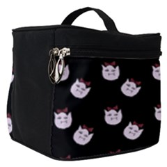 Lazy Bat On Black Pattern Make Up Travel Bag (small) by snowwhitegirl