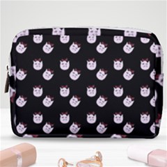 Lazy Bat On Black Pattern Make Up Pouch (medium) by snowwhitegirl