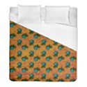 Orange Denim And Roses Duvet Cover (Full/ Double Size) View1