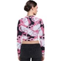 Heart Abstract Long Sleeve Zip Up Bomber Jacket View2