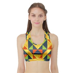 Background Geometric Color Plaid Sports Bra With Border by Mariart