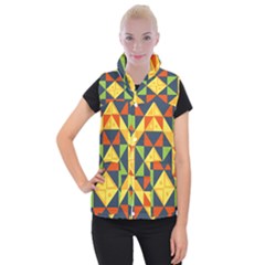 Background Geometric Color Plaid Women s Button Up Vest by Mariart