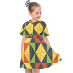 Background Geometric Color Plaid Kids  Sailor Dress by Mariart