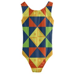 Background Geometric Color Plaid Kids  Cut-out Back One Piece Swimsuit by Mariart