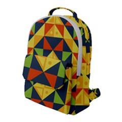 Background Geometric Color Plaid Flap Pocket Backpack (large) by Mariart