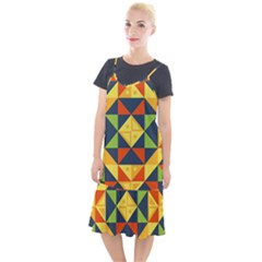 Background Geometric Color Plaid Camis Fishtail Dress