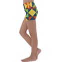 Background Geometric Color Plaid Kids  Lightweight Velour Yoga Shorts View2