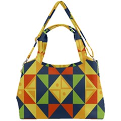 Background Geometric Color Plaid Double Compartment Shoulder Bag by Mariart