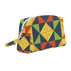 Background Geometric Color Plaid Wristlet Pouch Bag (medium)