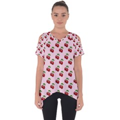 Retro Pink Cherries Cut Out Side Drop Tee by snowwhitegirl