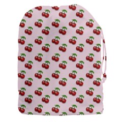 Retro Pink Cherries Drawstring Pouch (xxxl)