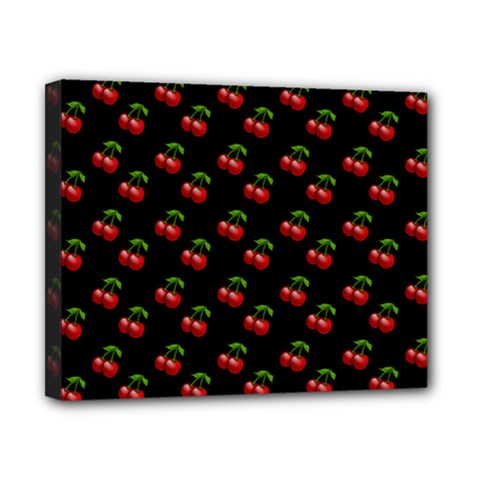 Retro Black Cherries Canvas 10  X 8  (stretched) by snowwhitegirl