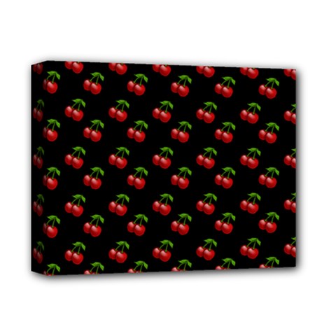 Retro Black Cherries Deluxe Canvas 14  X 11  (stretched) by snowwhitegirl