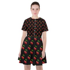 Retro Black Cherries Sailor Dress by snowwhitegirl