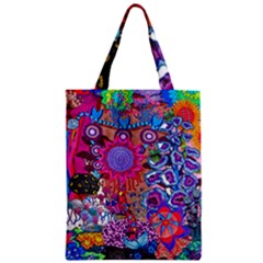 Red Flower Abstract  Zipper Classic Tote Bag by okhismakingart