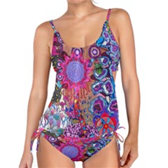 Red Flower Abstract  Tankini Set by okhismakingart