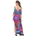 Red Flower Abstract  Maxi Chiffon Cover Up Dress View2