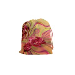 Arrangement Butterfly Pink Drawstring Pouch (small)