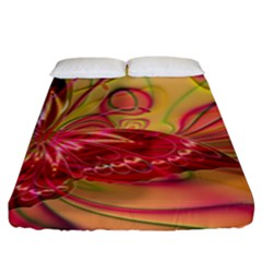 Arrangement Butterfly Pink Fitted Sheet (king Size) by HermanTelo