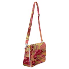 Arrangement Butterfly Pink Shoulder Bag With Back Zipper by HermanTelo