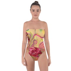 Arrangement Butterfly Pink Tie Back One Piece Swimsuit