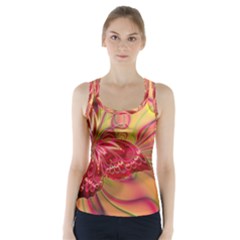 Arrangement Butterfly Pink Racer Back Sports Top