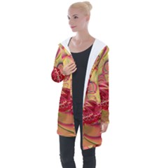 Arrangement Butterfly Pink Longline Hooded Cardigan