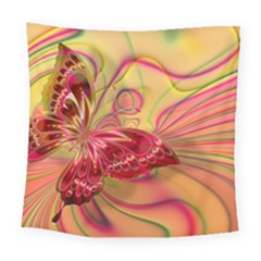 Arrangement Butterfly Pink Square Tapestry (large) by HermanTelo