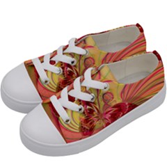 Arrangement Butterfly Pink Kids  Low Top Canvas Sneakers