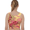 Arrangement Butterfly Pink Velvet Racer Back Crop Top View2